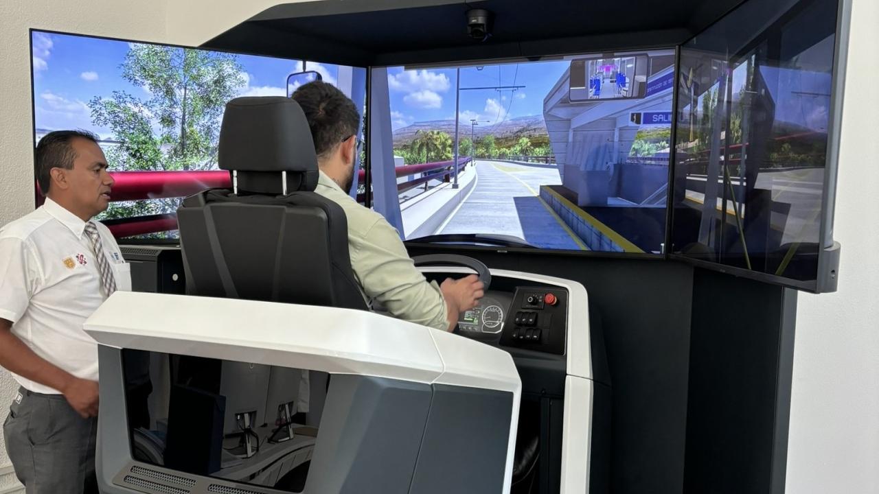 Simulateur de trolleybus du STE