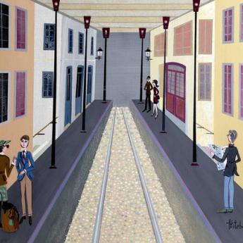 El viaje del ferrocarril al lienzo